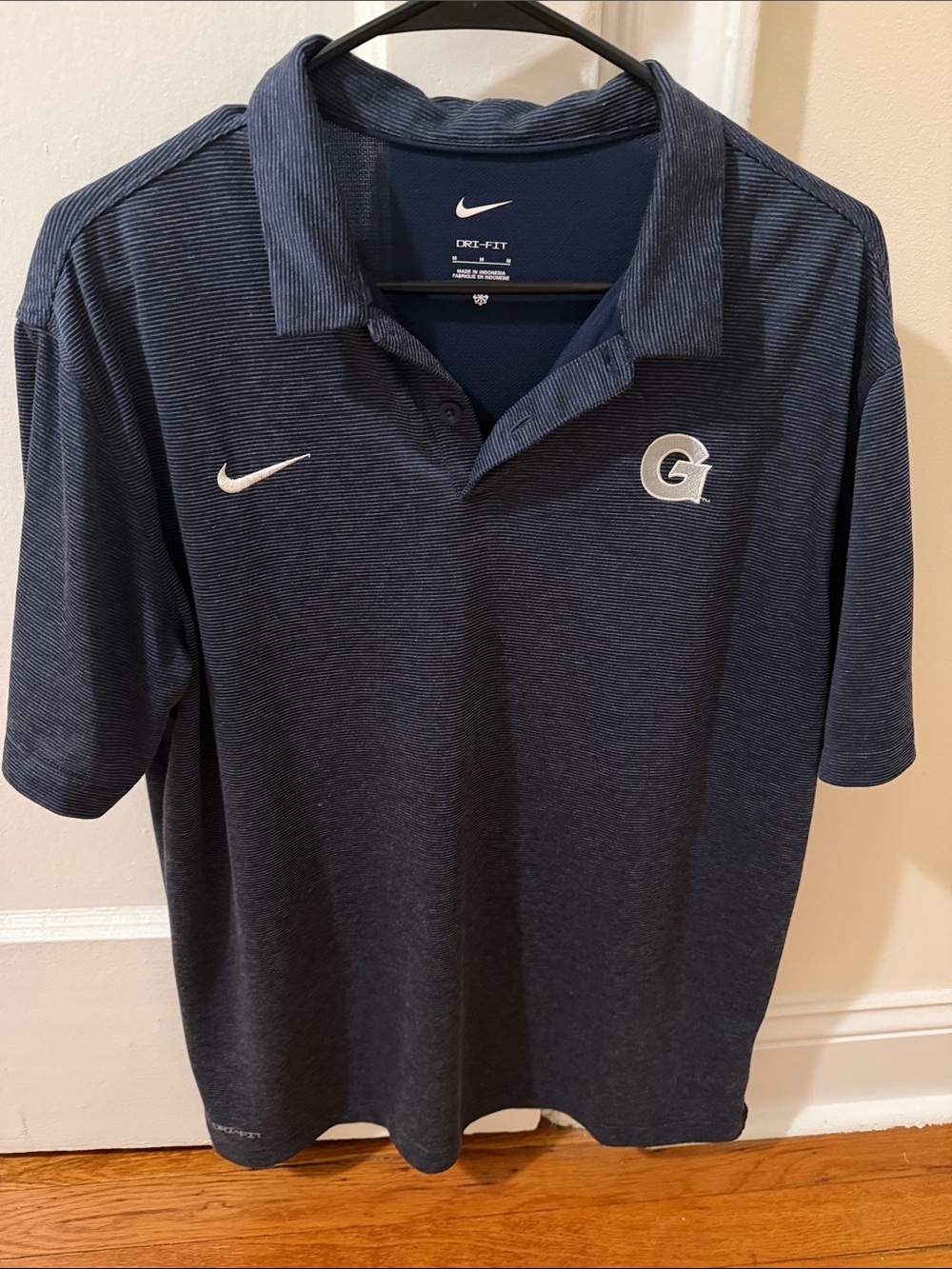 Nike Men's Navy Blue Georgetown Logo Dri-FIT Polo